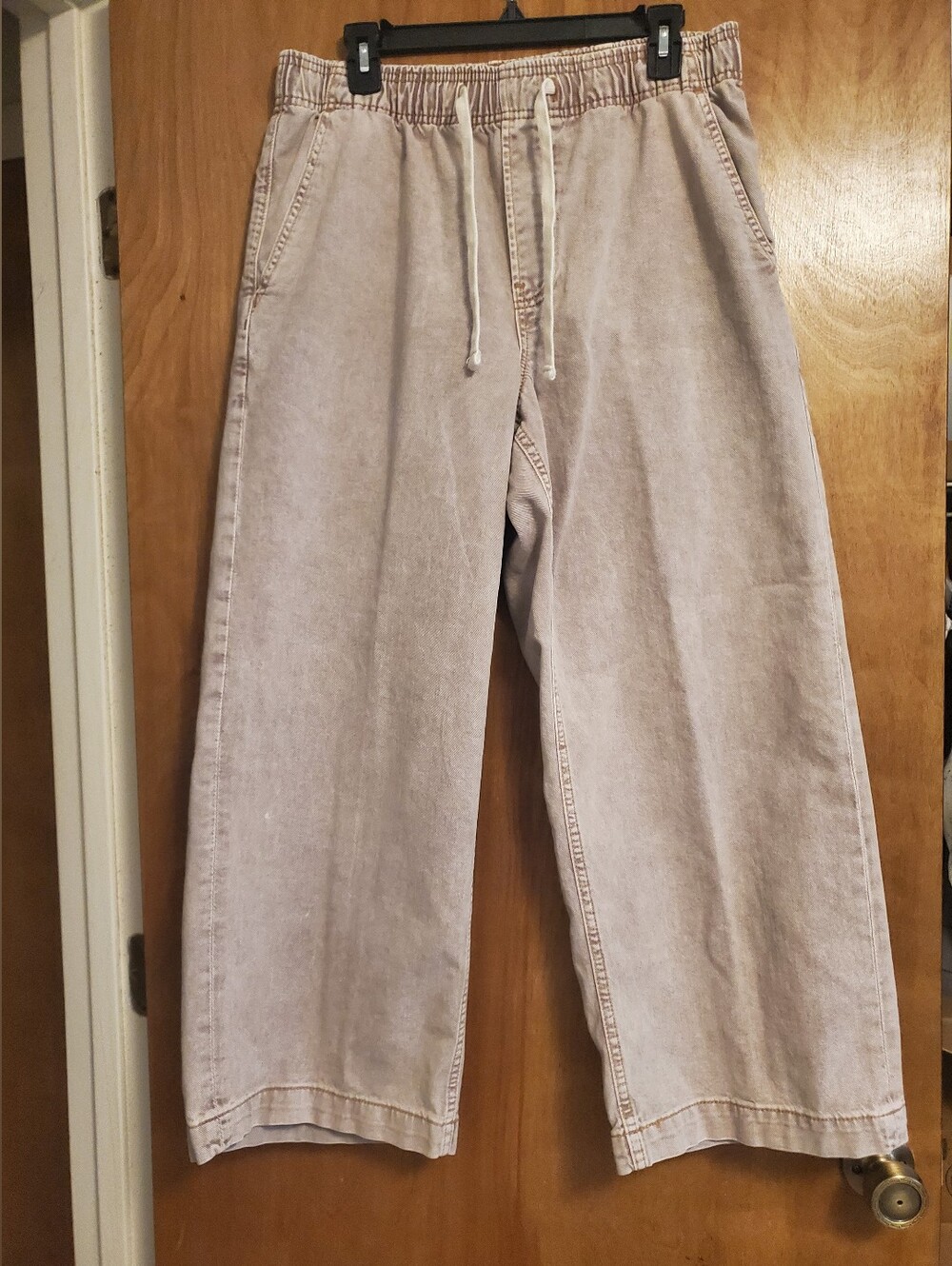 GAP Factory Wide Leg Drawstring Jeans - Faded Beige